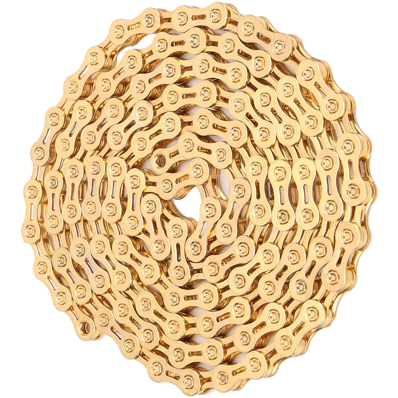 Gaeirt Bike Chain Replacement - Stable & Hollow Mud Drain Hole Design - Compatible with Most Bicycles - Perfect for Mountain Biking, Commuting & Off-Road Cycling