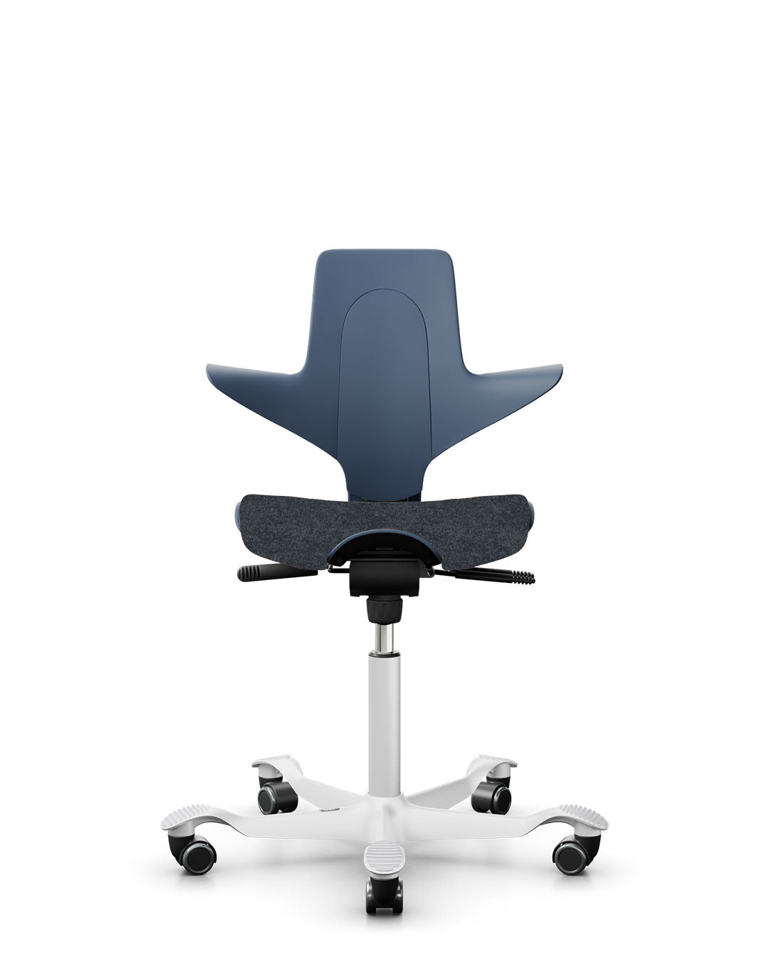 HÅG Capisco Puls 8020 Ergonomic Office Chair - Blueberry ARDA Fabric by Kvadrat | Adjustable Height & Tilt for Home & Workspace Comfort