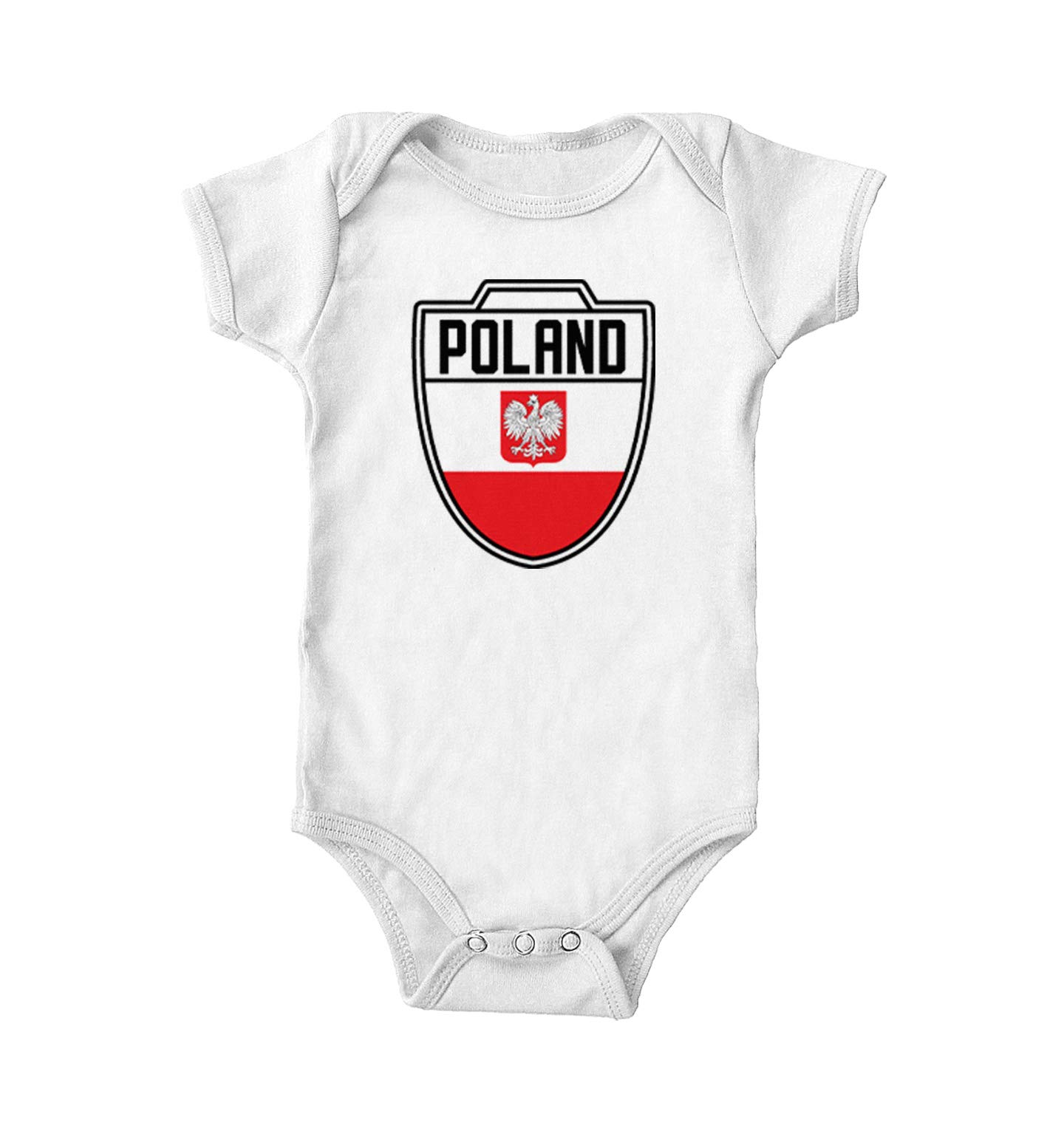 Haase Unlimited Poland Soccer Crest Bodysuit - Official National Team Baby Onesie for Boys & Girls | Perfect for Game Day, Parties & Photo Shoots