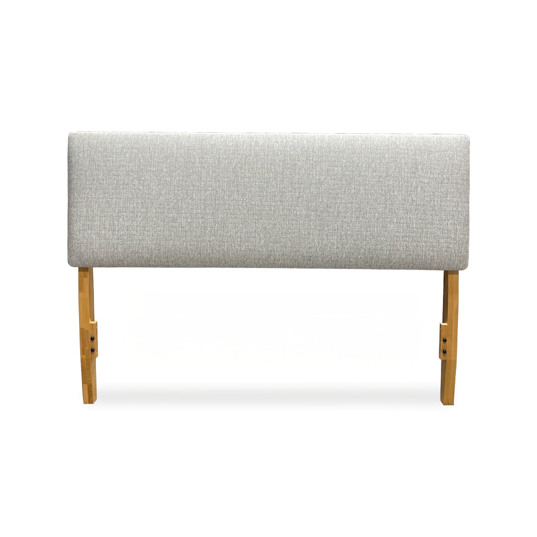 2 West Upholstered Queen Size Headboard in Gray - Modern Bedroom Decor for Master & Guest Rooms