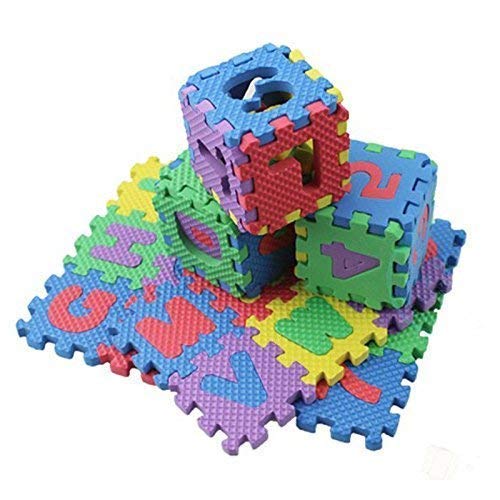 Storio 36-Piece Interlocking Foam Puzzle Mat for Kids - Alphabet & Number Learning Playmat, Non-Toxic & Durable, Made in India | Perfect for Playrooms, Daycares & Educational Activities