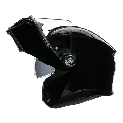 AGV Tourmodular Solid Black Full Face Motorcycle Helmet - DOT & ECE Certified for Safety - Lightweight & Comfortable for Long Rides - Perfect for Street Biking, Touring & Commuting