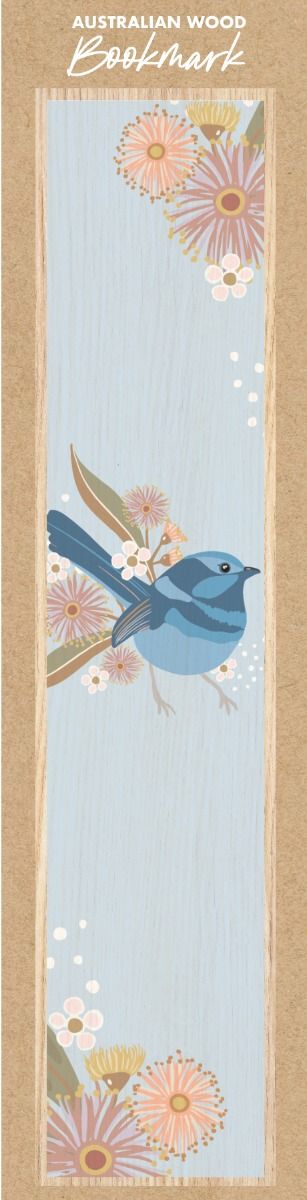 Christie Williams Fairy Wren Wooden Bookmark - Handcrafted Nature-Inspired Bookmark for Readers & Book Lovers - Perfect Gift for Bookworms, Birthday, Christmas & Reading Accessories