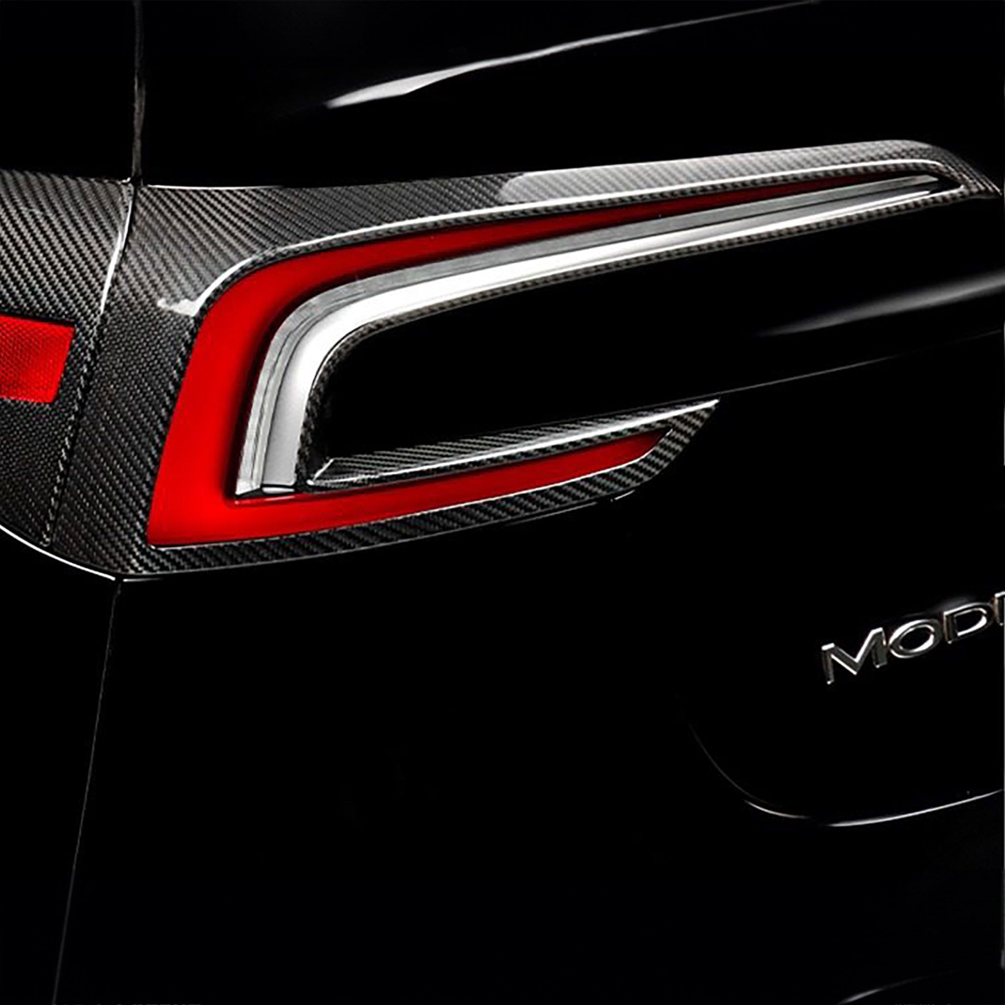 Tesla 2024+ Model 3 Highland Carbon Fiber Tail Light Accents - Sporty Rear Styling Upgrade for Enhanced Aesthetics & Performance | Perfect for Car Enthusiasts & Customization Lovers