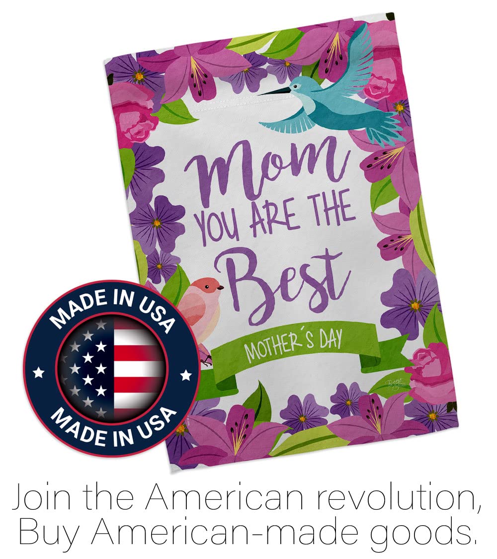 Best Mom Garden Flag Set - Double-Sided Mother's Day Gift for Yard Decor