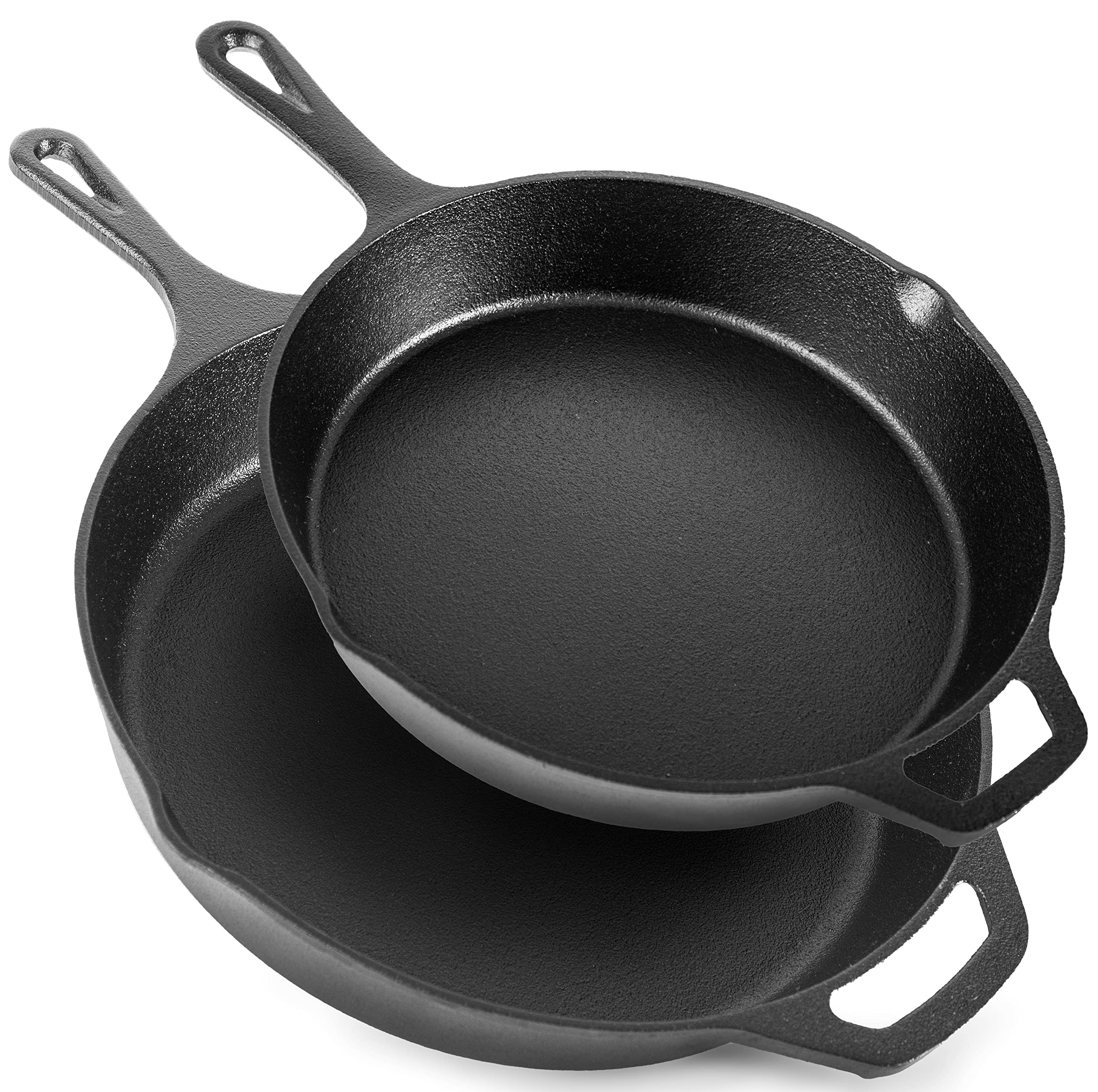 Premium 2-Piece Cast Iron Skillet Set – Pre-Seasoned 10