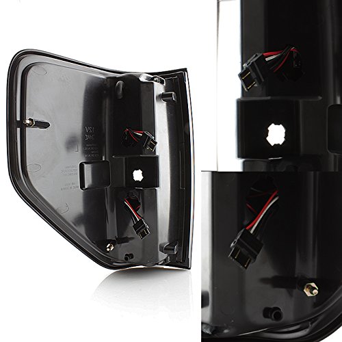AKKON Black Housing LED Tail Light Kit + 3rd Brake Lamp for 2009-2014 Ford F150 & F-Series Trucks - Durable Replacement for Enhanced Night Visibility & Stylish Appearance