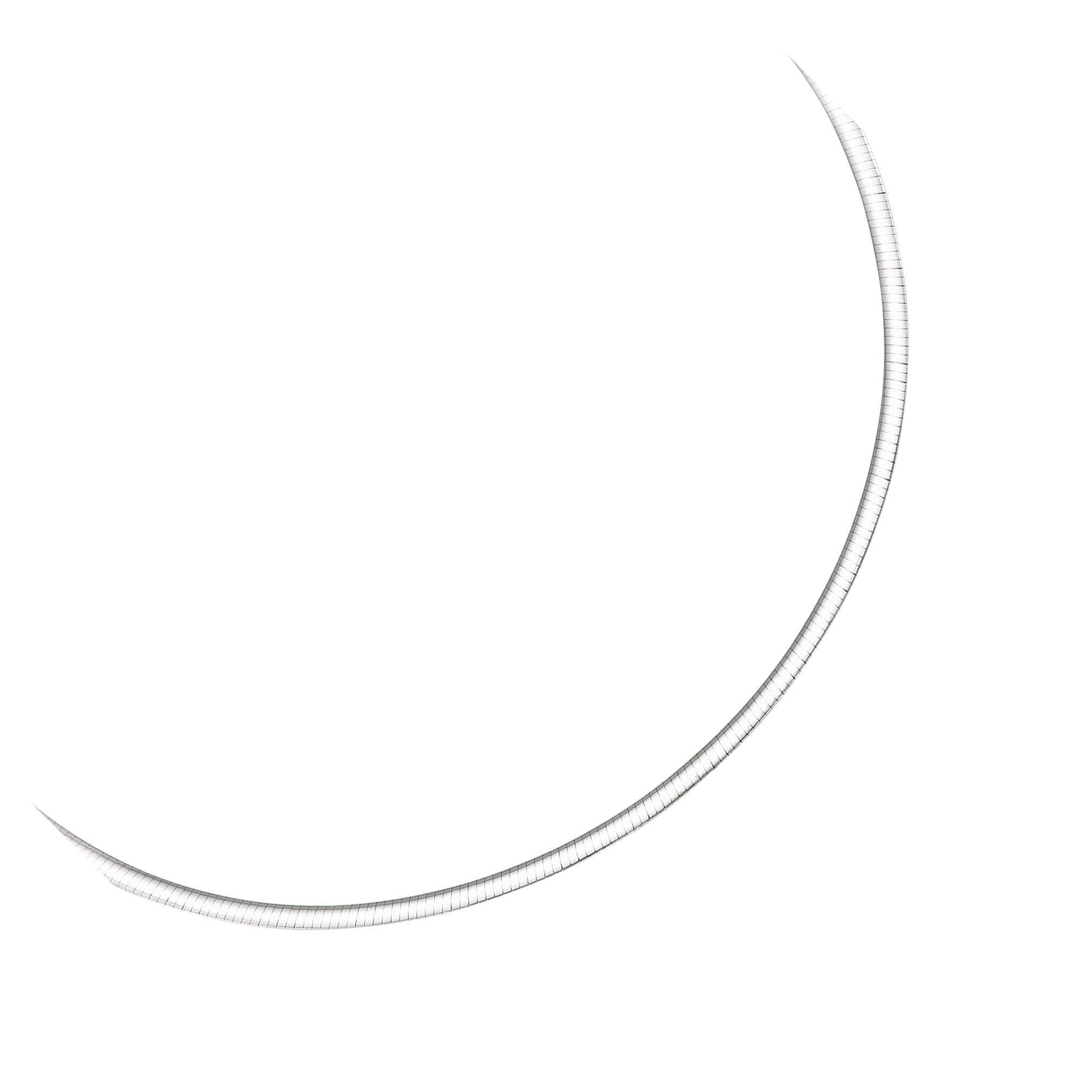 3.0mm 14K Two-Tone Gold Reversible Omega Necklace for Women - Elegant Layering Piece for Everyday Wear & Special Occasions