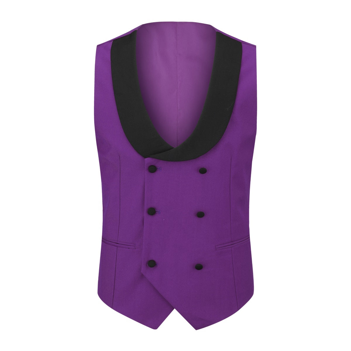 3 Piece Men's Slim Fit One Button Tuxedo Suit with Peaked Lapel in Purple | Formal Wedding, Prom & Business Attire for Groom & Evening Events