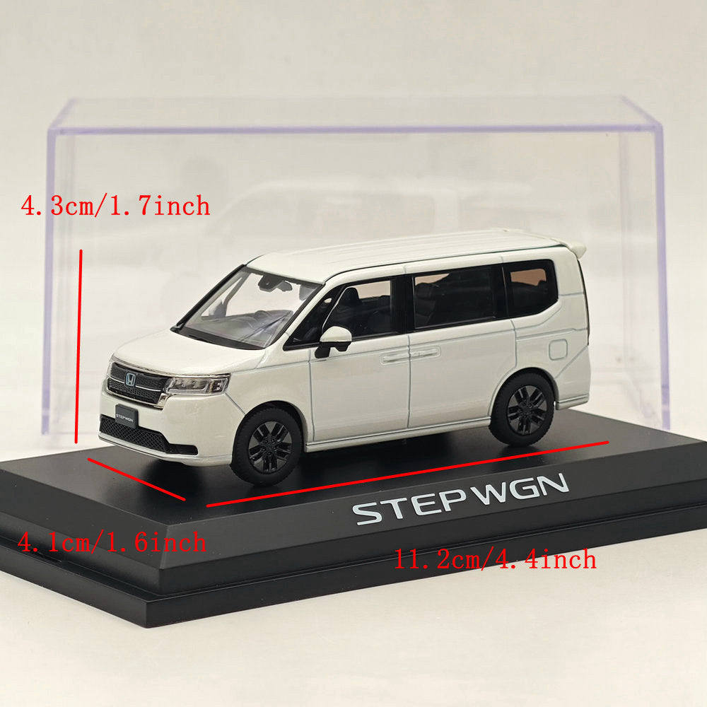 1/43 Scale Honda STEP WGN e:HEV SPADA Platinum White Diecast Model Car - Hobby Japan HJ432004W - Collectible Miniature Vehicle for Display & Japanese Car Enthusiasts