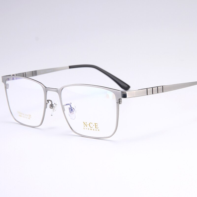 Bclear Men's Full Rim Square Titanium Eyeglasses Frame My5008 - Lightweight Durable Glasses for Work, Reading & Fashion
