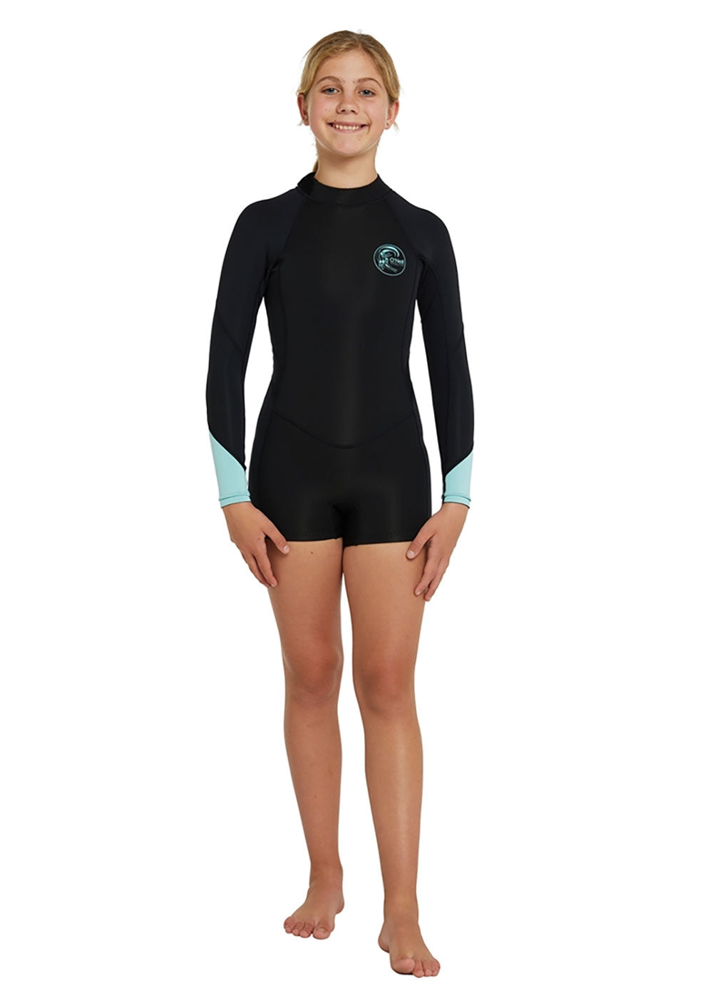 O'Neill Girls Bahia 2mm Back Zip Long Sleeve Spring Wetsuit - Perfect for Surfing, Swimming & Water Sports