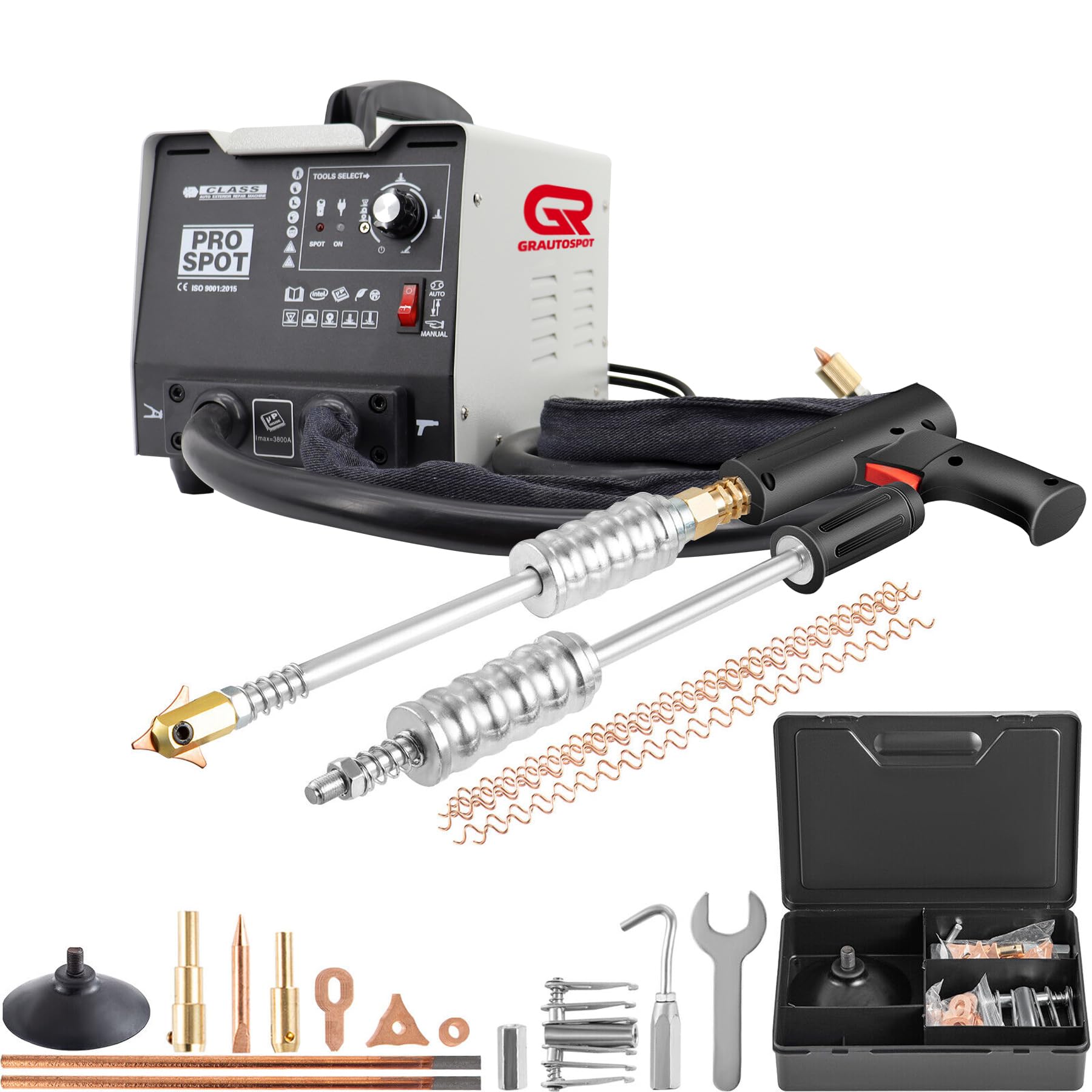 PRO 110V 1.8KW Spot Welder Dent Puller Kit - 5-in-1 Car Body Repair Tool for Auto Dent Removal & Panel Welding | Perfect for DIY Garage, Collision Shops & Professional Auto Body Repair