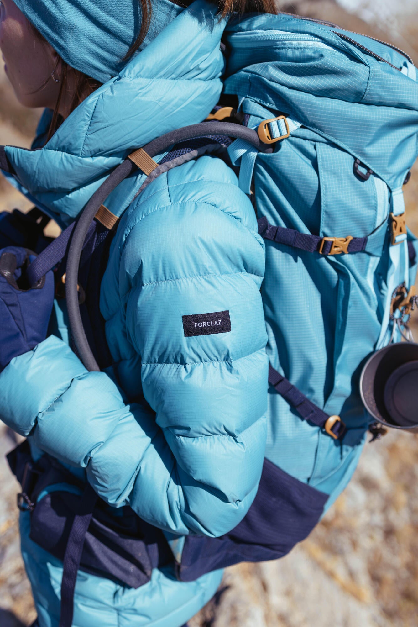 Forclaz Women's MT500 Hooded Down Puffer Jacket - Lightweight Winter Coat, Waterproof Windproof Insulated Jacket for Hiking, Skiing & Outdoor Activities
