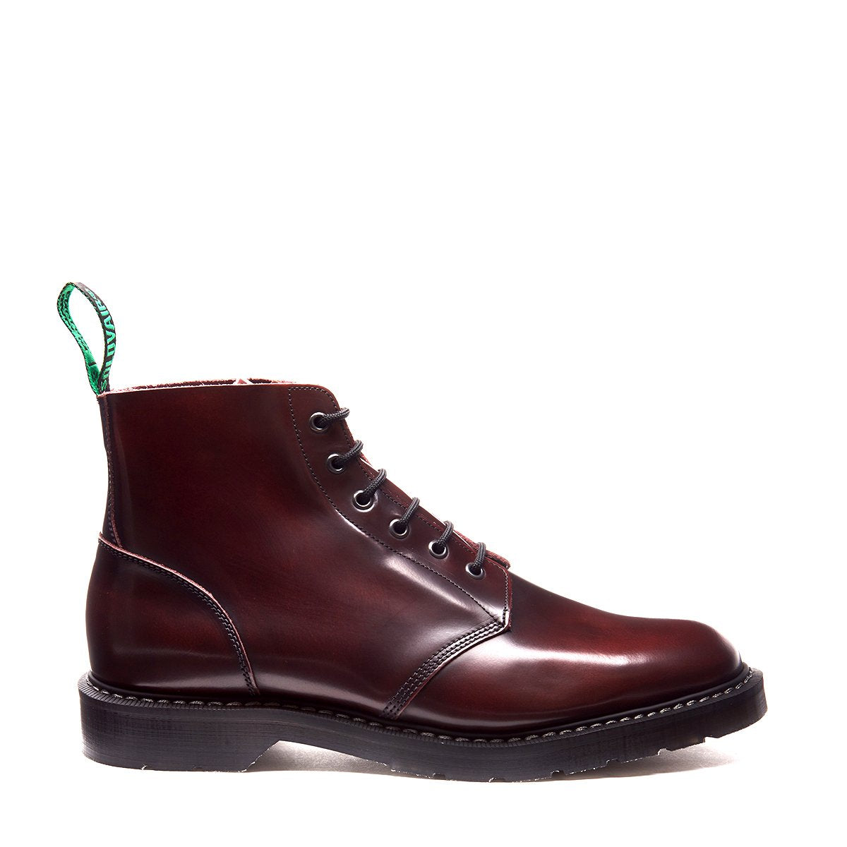 Vintage Burgundy Rub Off 6-Eye Astronaut Boots - Genuine Leather Motorcycle & Combat Boots for Men & Women - Perfect for Biker, Punk & Gothic Fashion