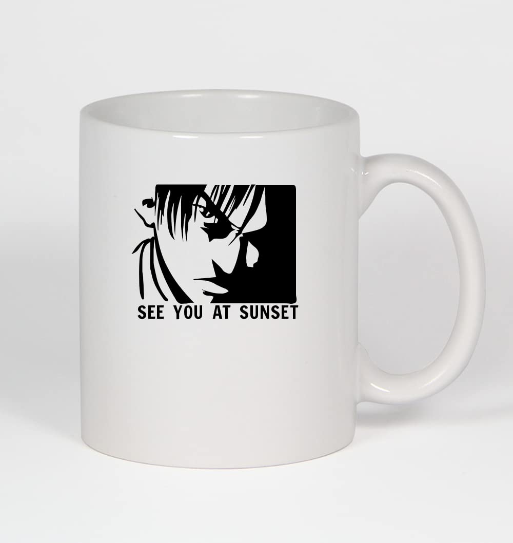 See You at Sunset Anime A - 11oz Ceramic White Coffee Mug for Tea & Hot Drinks - Perfect for Home, Office & Gift Giving
