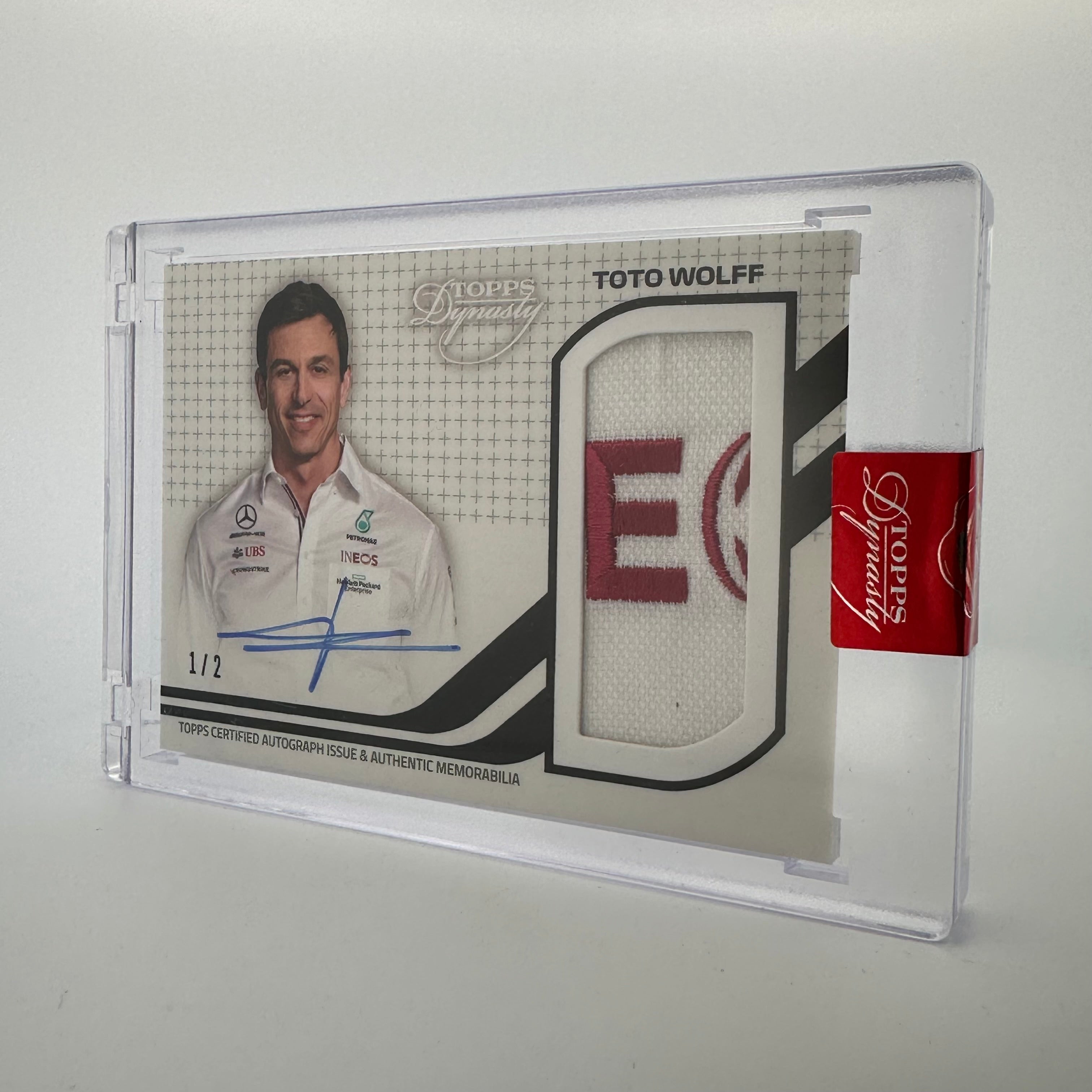 2021 Toto Wolff Dynasty Autograph Patch #DAP TW - 1/2 Black Limited Edition - Perfect for Formula 1 Collectors, Sports Memorabilia Displays, and Racing Enthusiast Gifts