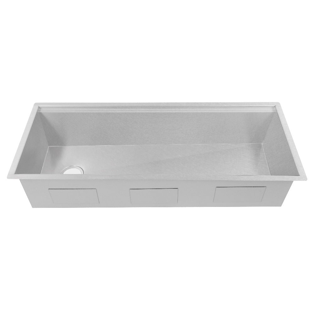 ZLINE 43-Inch Undermount Single Bowl Kitchen Sink - Satin Stainless Steel with Bottom Grid & Accessories (Model SLS 43S) | Perfect for Modern Kitchens, Remodeling & Chef-Inspired Cooking Spaces
