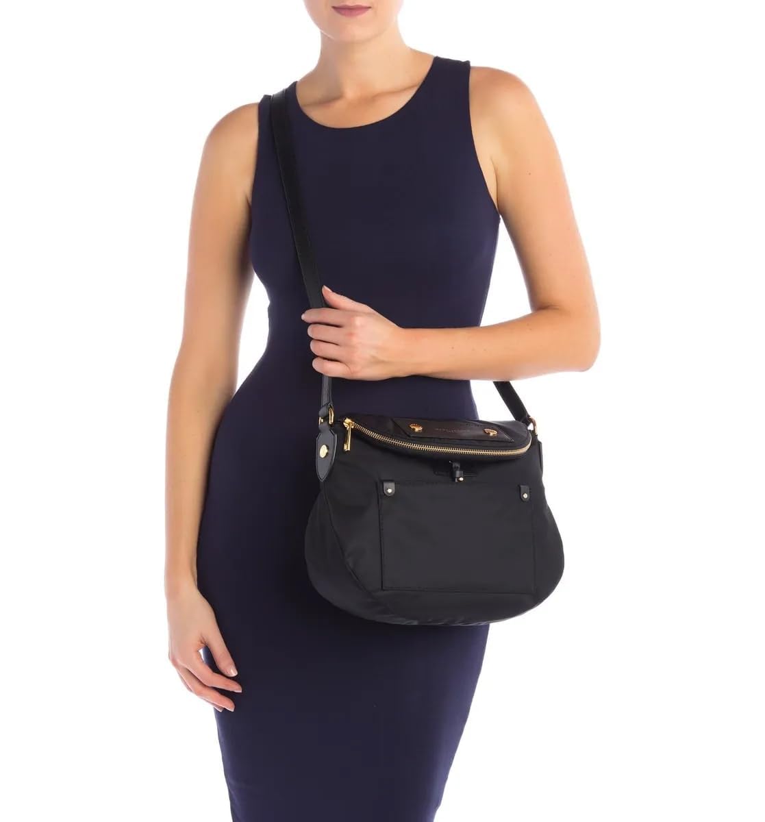 Marc Jacobs Preppy Natasha Nylon Crossbody Bag for Women - Stylish Shoulder Purse with Adjustable Strap, Perfect for Work, Travel & Everyday Use