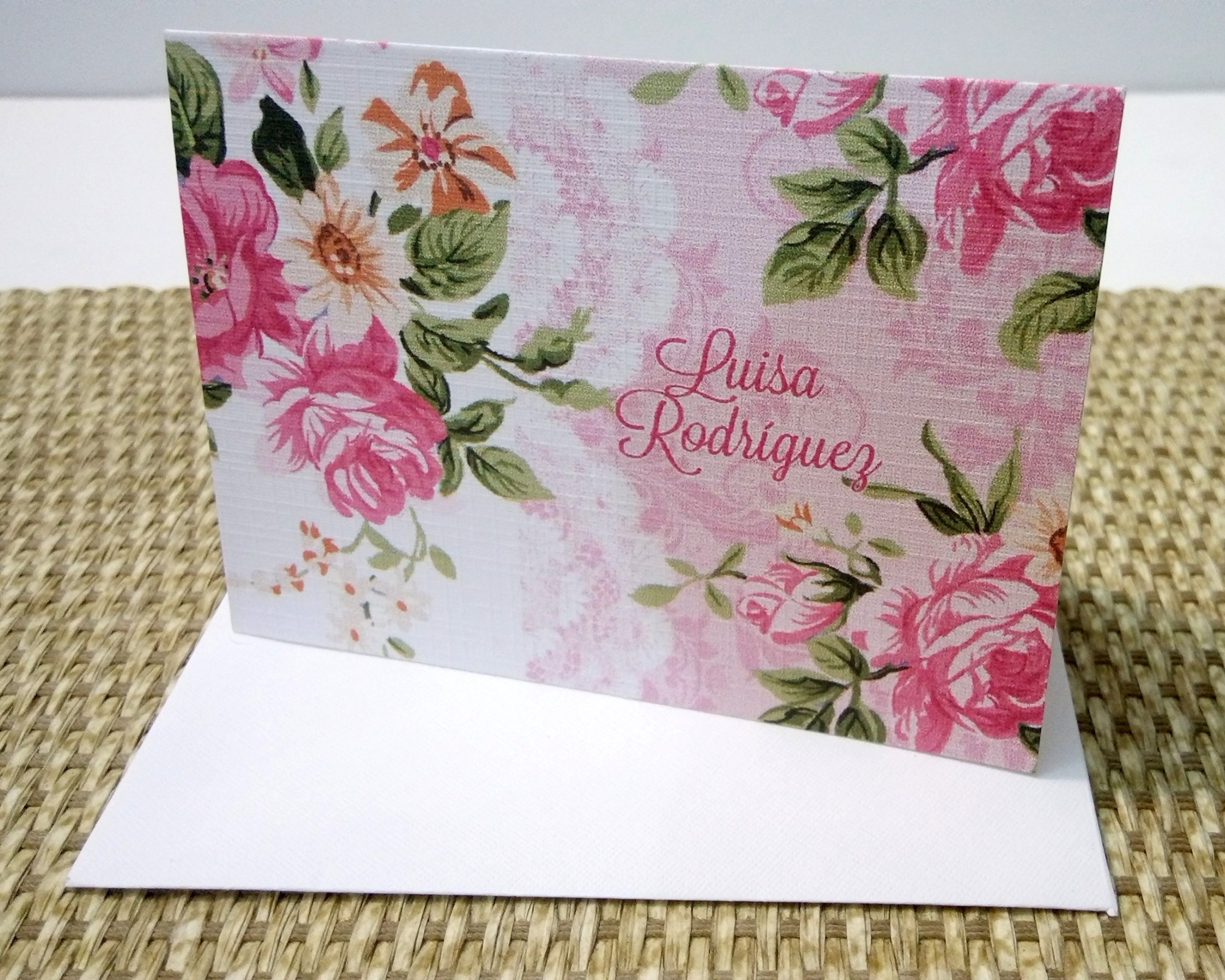Personalized Floral Stationery Set - 12 Folded Note Cards & Envelopes for Thank You Cards, Greeting Cards, Wedding Invitations - Perfect for Gifts, Parties & Special Occasions