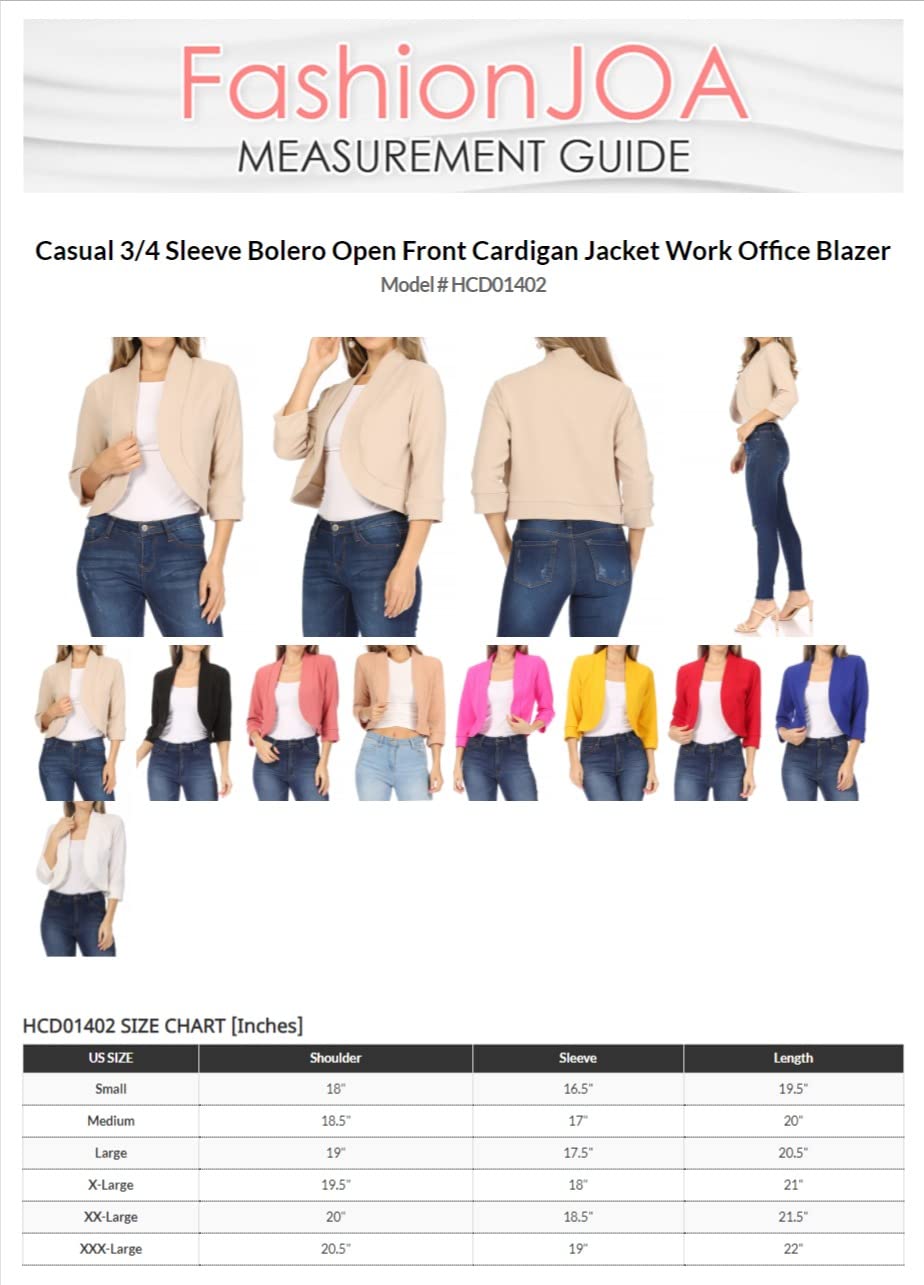 Women's Lace Bolero Crochet Cardigan - 3/4 Sleeve Sheer Cover Up Jacket for Casual Wear, Summer Beach Outfits & Evening Dresses