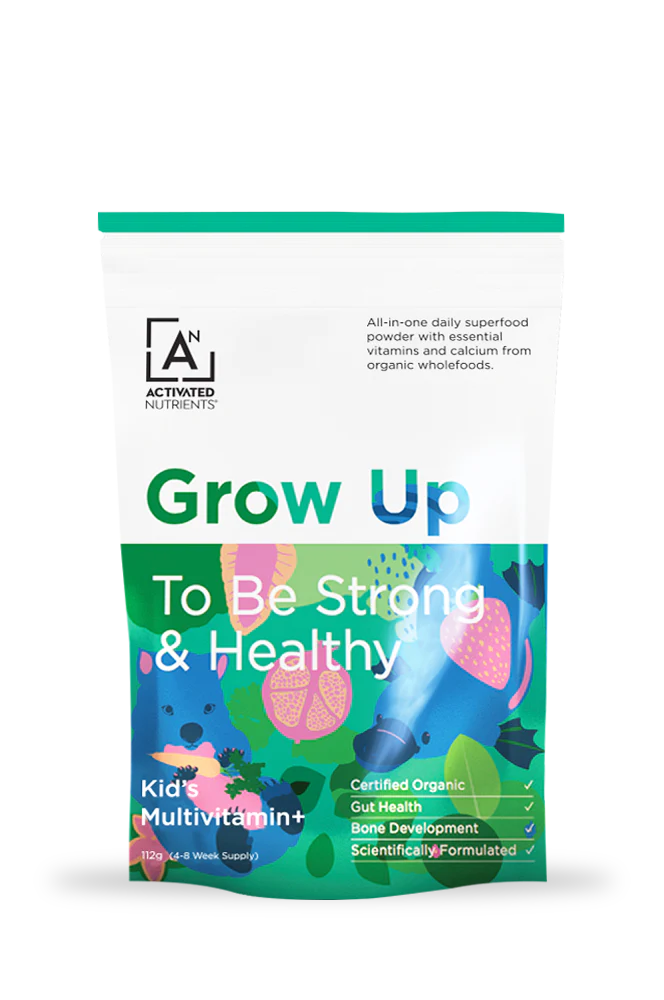 Organic Kids Superfood Powder with Activated Nutrients - Immune Support & Brain Development for Toddlers & Children - Perfect for Smoothies, Yogurt & Healthy Snacks