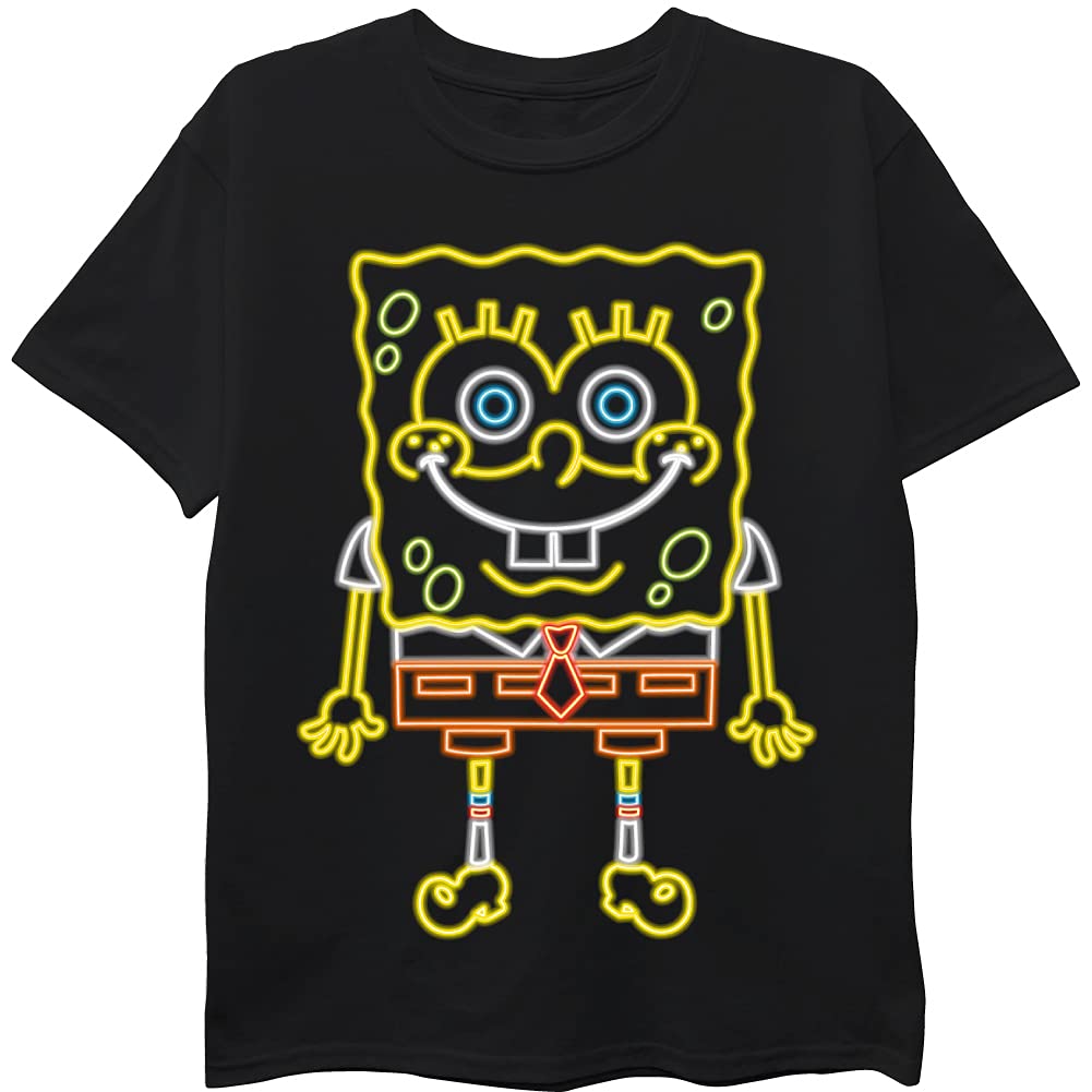SpongeBob SquarePants Boys' Short Sleeve T-Shirt - Nickelodeon Cartoon Character Graphic Tee for Kids & Toddlers - Perfect for School, Playdates & Birthday Parties