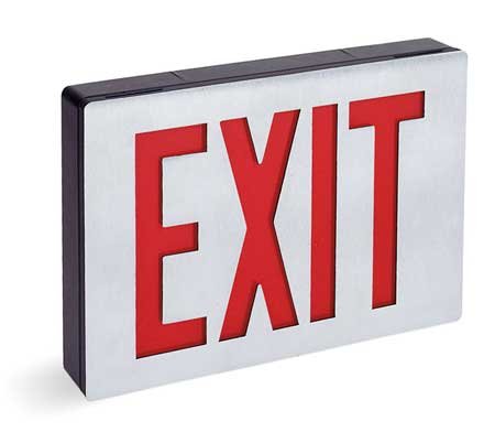 1.2W Red LED Exit Sign with Single Face - Emergency Safety Light for Buildings, Warehouses & Commercial Spaces