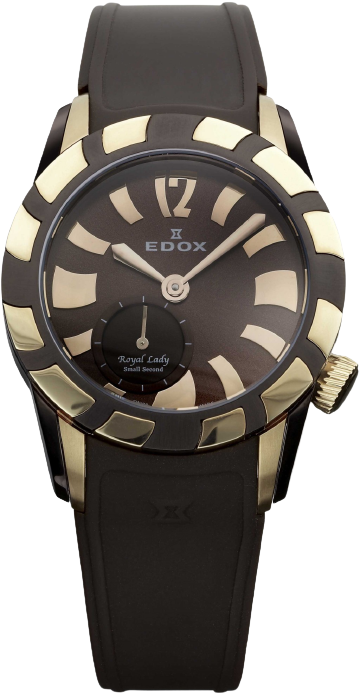 Edox 23087 357BR BRIR Small Second Royal Lady Watch - Luxury Women's Timepiece with Rose Gold Case & Brown Leather Strap - Perfect for Formal Events, Business Meetings & Special Occasions
