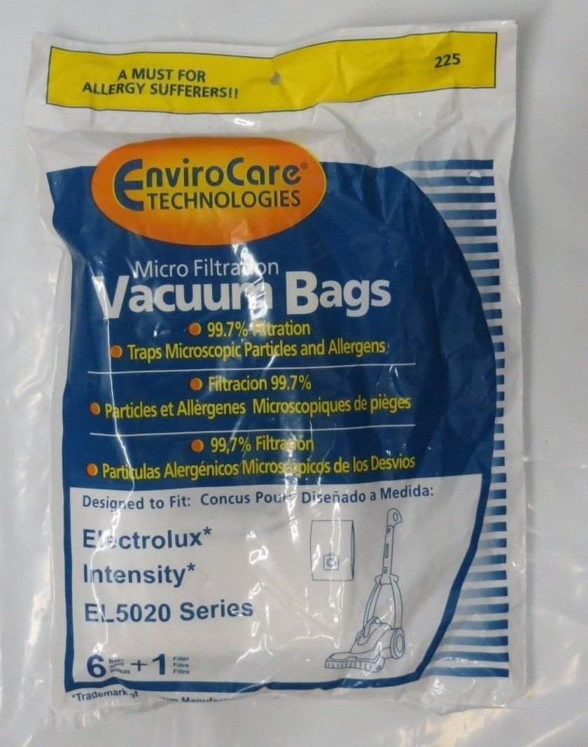 EnviroCare Replacement Micro Filtration Vacuum Cleaner Dust Bags - 24 Bags & 4 Filters Compatible with Electrolux Intensity EL5020 Series Canister Vacuums | Ideal for Home Cleaning, Pet Hair Removal & Allergy Relief