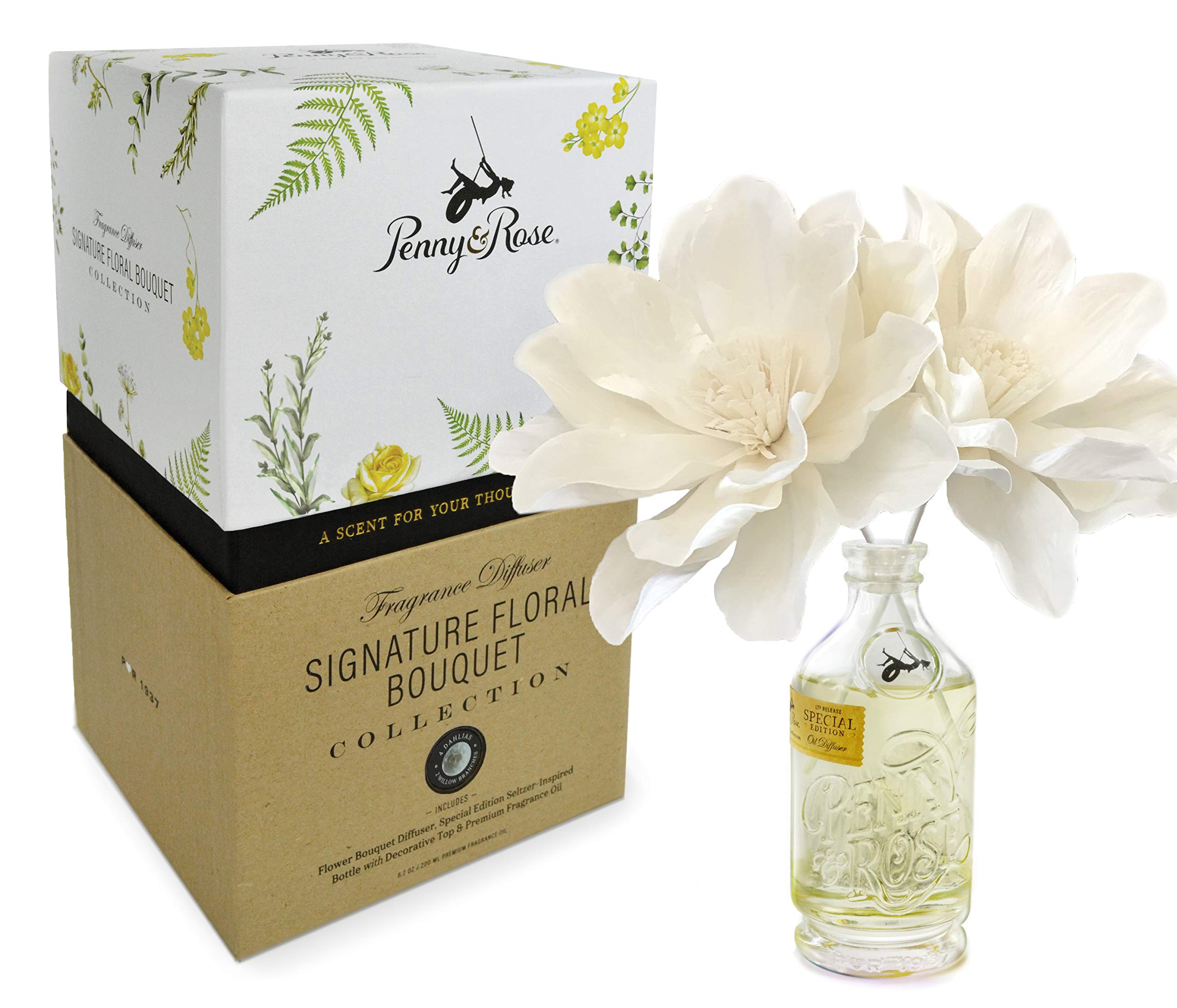 Penny & Rose Enchanted Lily Reed Diffuser - Premium Home Fragrance Oil for Bedroom, Living Room & Bathroom | Long Lasting Aromatherapy Scent for Relaxation & Stress Relief