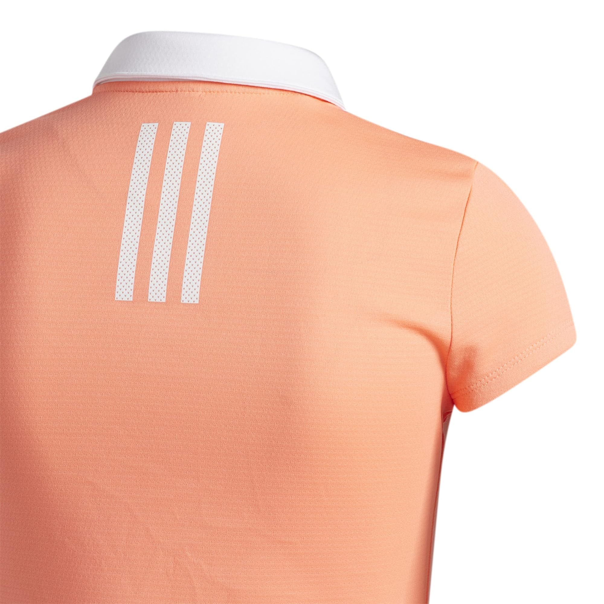 adidas Girl's Heat.RDY Golf Polo Shirt - Moisture-Wicking Performance Top for Junior Golfers - Perfect for Tournaments, Practice & Hot Weather Play