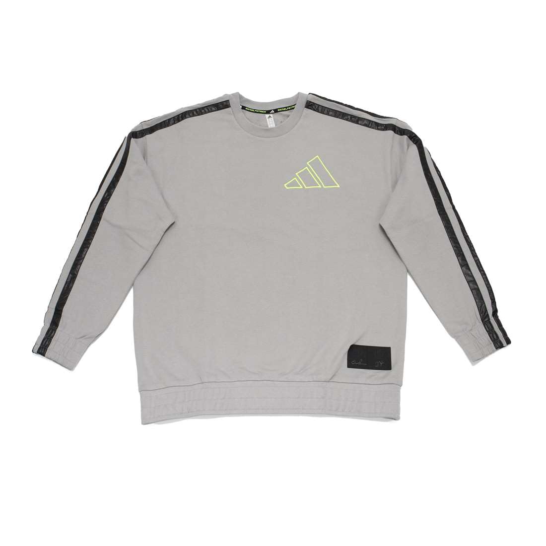 Adidas Men's Basketball Crewneck Sweatshirt - Daniel Patrick & James Harden Collaboration, Gray Solid Color, Size 2XL (US) - Perfect for Casual Wear, Street Style & Game Day Outfits