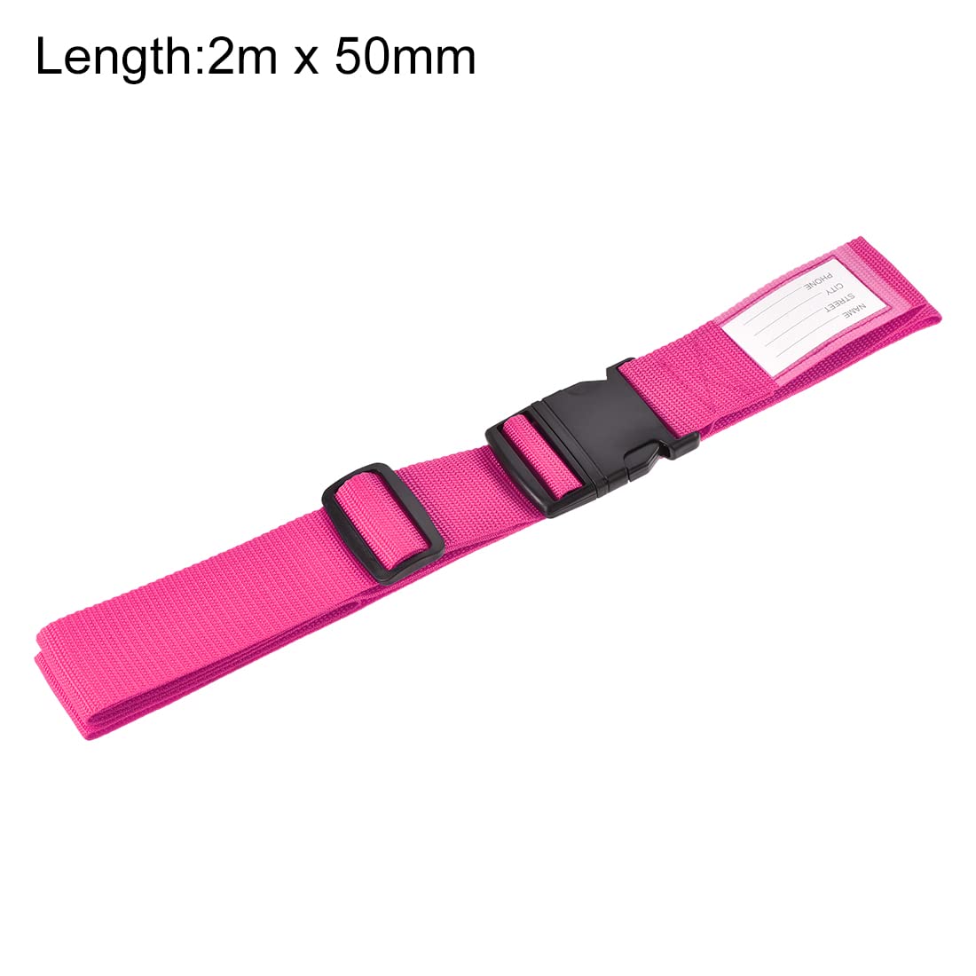 Adjustable Luggage Straps with Buckle - 4Pcs Rose Red - Travel Packing Accessories for Suitcases & Bags