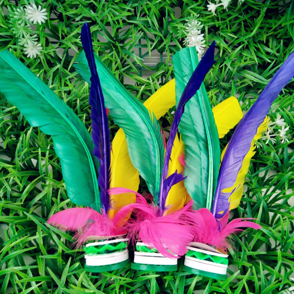 BESPORTBLE 5-Piece Shuttlecock Set - Traditional Chinese Jianzi Game for Outdoor Play, Kids Sports Equipment & Backyard Activities | Perfect for Family Fun, Picnics, and School PE Classes