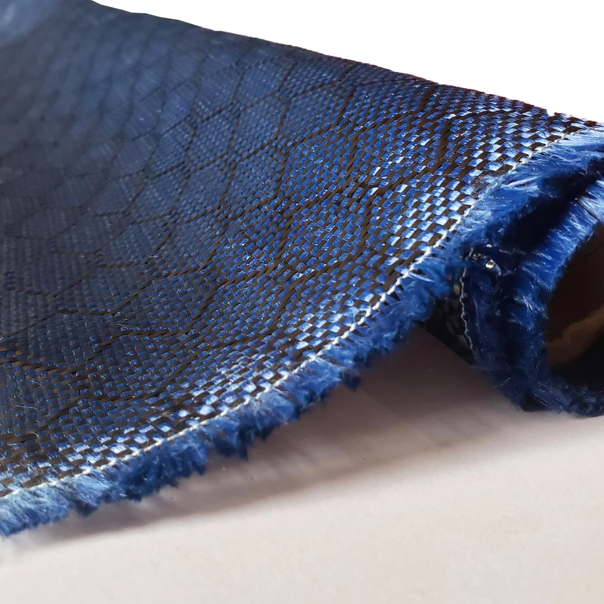 KARBXON 1 Meter Wide (39.8 in) Carbon Fiber Beehive Weave Fabric - Blue 3K 240g/meter - 5 ft to 10 ft Rolls - Advanced Tech Fiber Cloth for Repair, DIY Projects, Automotive & Marine Applications