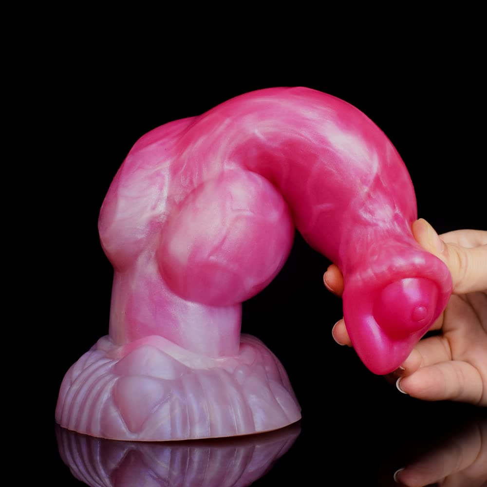 Premium Liquid Silicone Alien/Fido Dildo with Strong Suction Cup - Realistic BeHorny Sex Toy for Adults | Perfect for Solo Play, Couples & BDSM Scenes