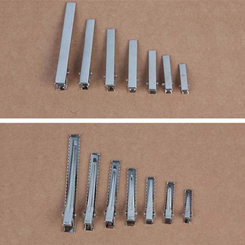50Pcs Silver Alligator Hair Clips - Flat Top Single Prong Metal Hair Clips with Teeth for DIY Hair Bows, Arts & Crafts - 4.5cm - Perfect for Hair Accessories, Wedding Hairstyles, and DIY Projects