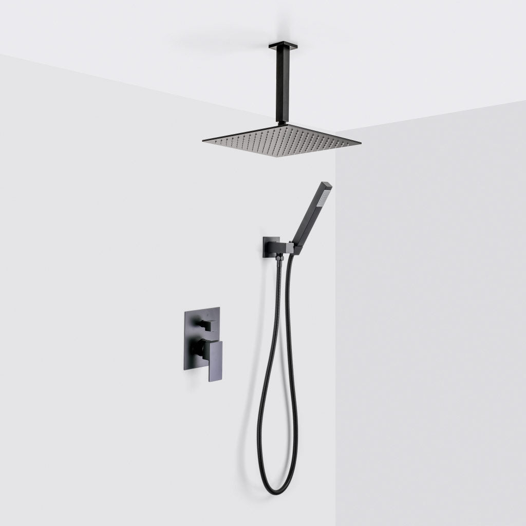 Devon 2-Way Shower System with Handheld Showerhead - Ceiling Mounted 12