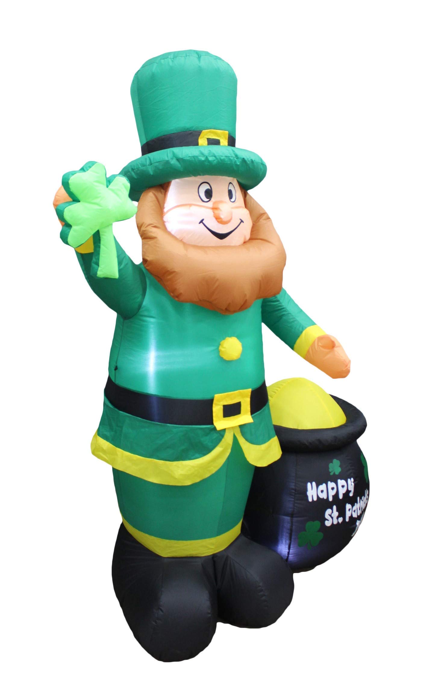 6ft Tall Inflatable Leprechaun with Pot of Gold & Patriotic Uncle Sam - Saint Patrick's Day & 4th of July Party Decorations Bundle - Perfect for Backyard Celebrations, Holiday Festivities, and Outdoor Themed Events