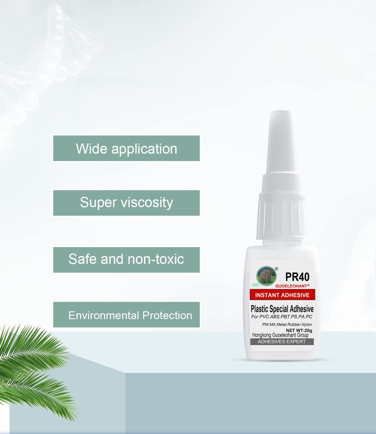 20g Plastic Glue - Strong Plastic Adhesive for Bonding Plastic to Plastic & Other Materials | Fast-Drying Super Glue for DIY Crafts, PVC, ABS, PBT, PS, PA, PC, PMMA, Nylon | Perfect for Home Repairs, Model Making & Plastic Fixes