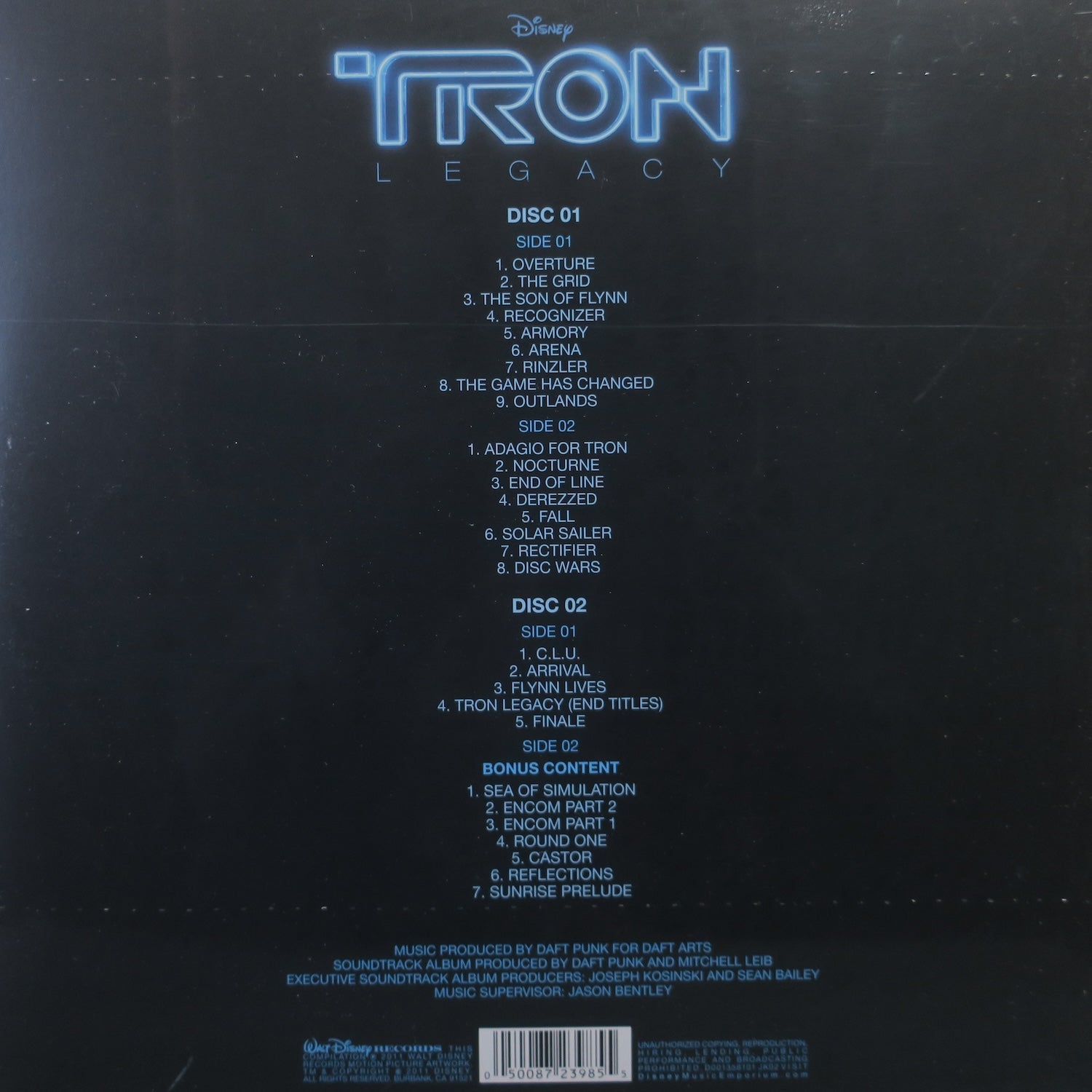 Daft Punk TRON: LEGACY Original Motion Picture Soundtrack Vinyl 2LP Record - Perfect for Movie Nights & Electronic Music Collectors