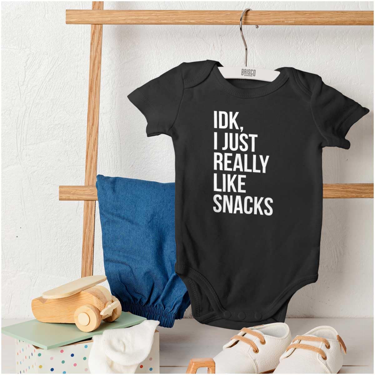 Funny Baby Romper 'I Just Really Like Snacks' - Cute Unisex Infant Bodysuit for Boys & Girls | Perfect for Playdates, Photo Shoots & Everyday Wear