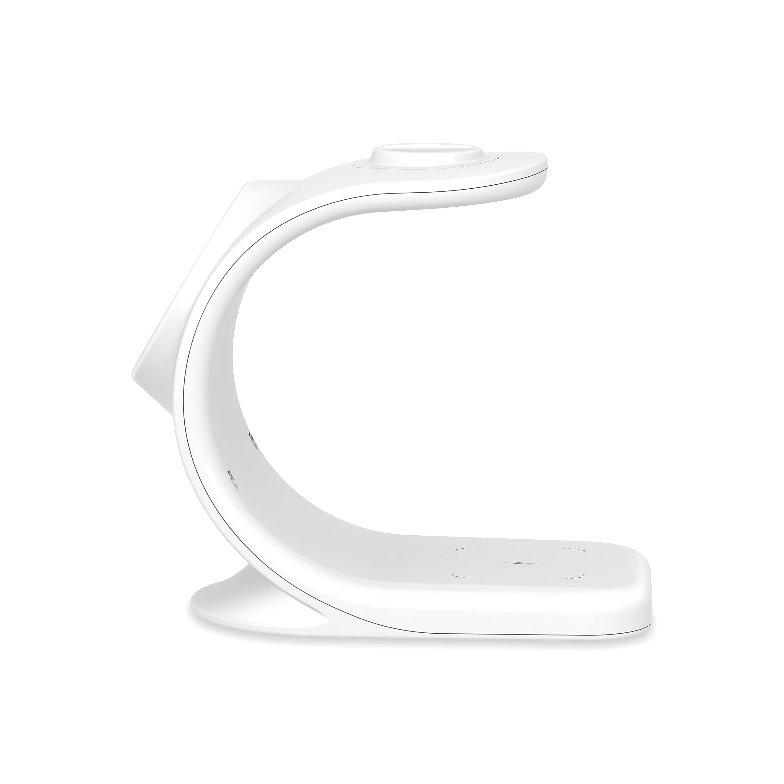 3-in-1 Magnetic Wireless Charging Station for iPhone 14/13/12, Apple Watch Series 9/8/7 & AirPods Pro - 18W Fast Qi Magsafe Charger Stand with Nightstand Mode - Perfect for Bedroom, Office and Travel Accessories (White)