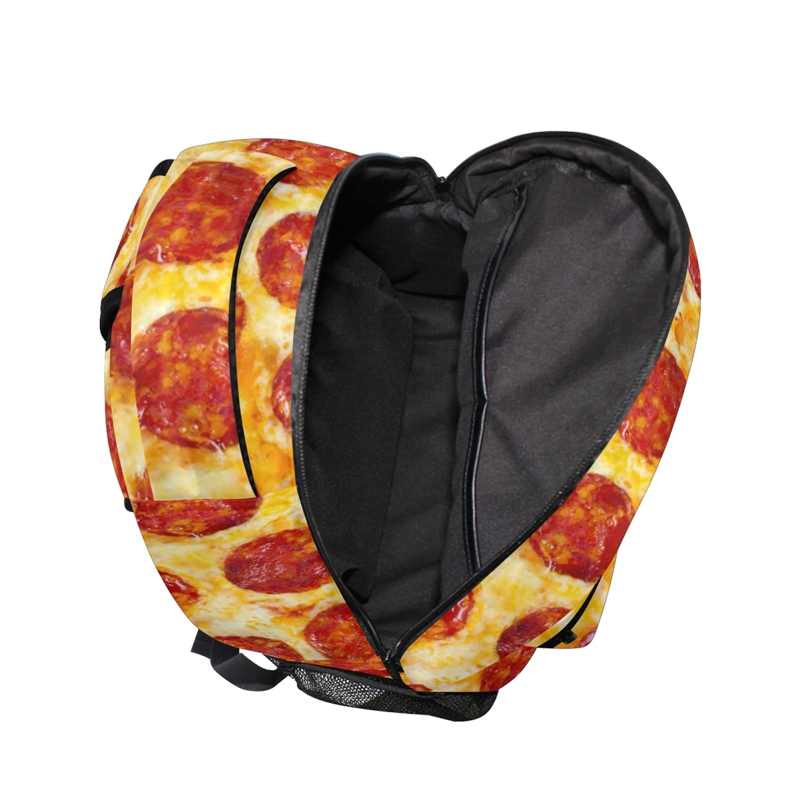 ALAZA Pepperoni Pizza Print Unisex Backpack - Stylish School Bag, Travel Laptop Bag & Casual Daypack for College, Work & Outdoor Adventures