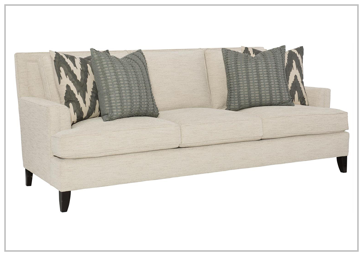Bernhardt Addison Fabric 3-Seater Sofa in Cream Color - Modern Living Room Furniture for Comfortable Home & Office Use