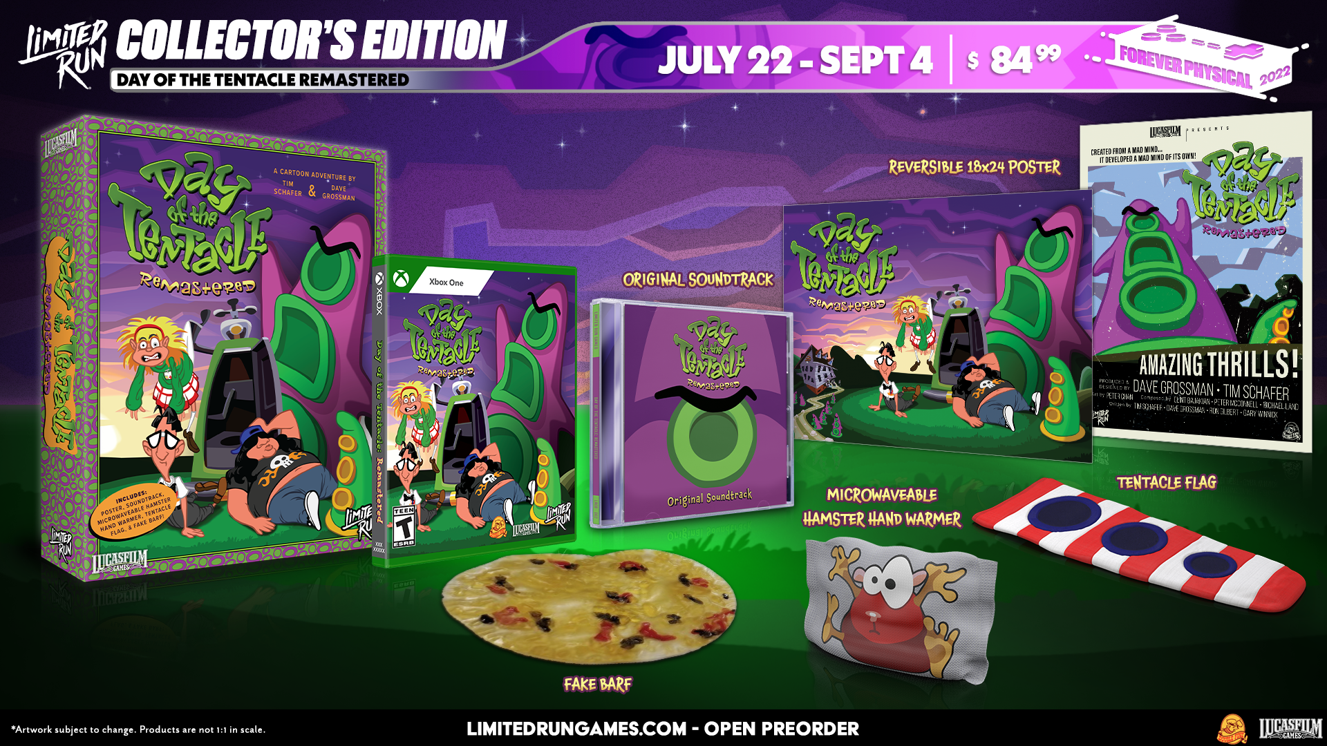 Xbox Limited Run #2: Day of the Tentacle Remastered Collector's Edition - Classic Adventure Game for Xbox One | Perfect for Gaming Collectors & Retro Fans | Play at Home or Gift for Gamers