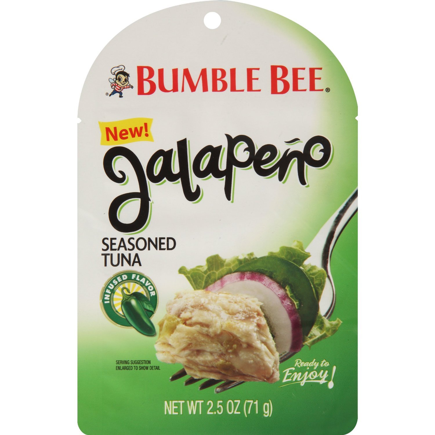 Bumble Bee Jalapeno Seasoned Tuna Pouch - 3 Pack (2.5 oz Each) | Spicy Canned Tuna for Sandwiches, Salads & Keto Meals | High Protein Snack On The Go