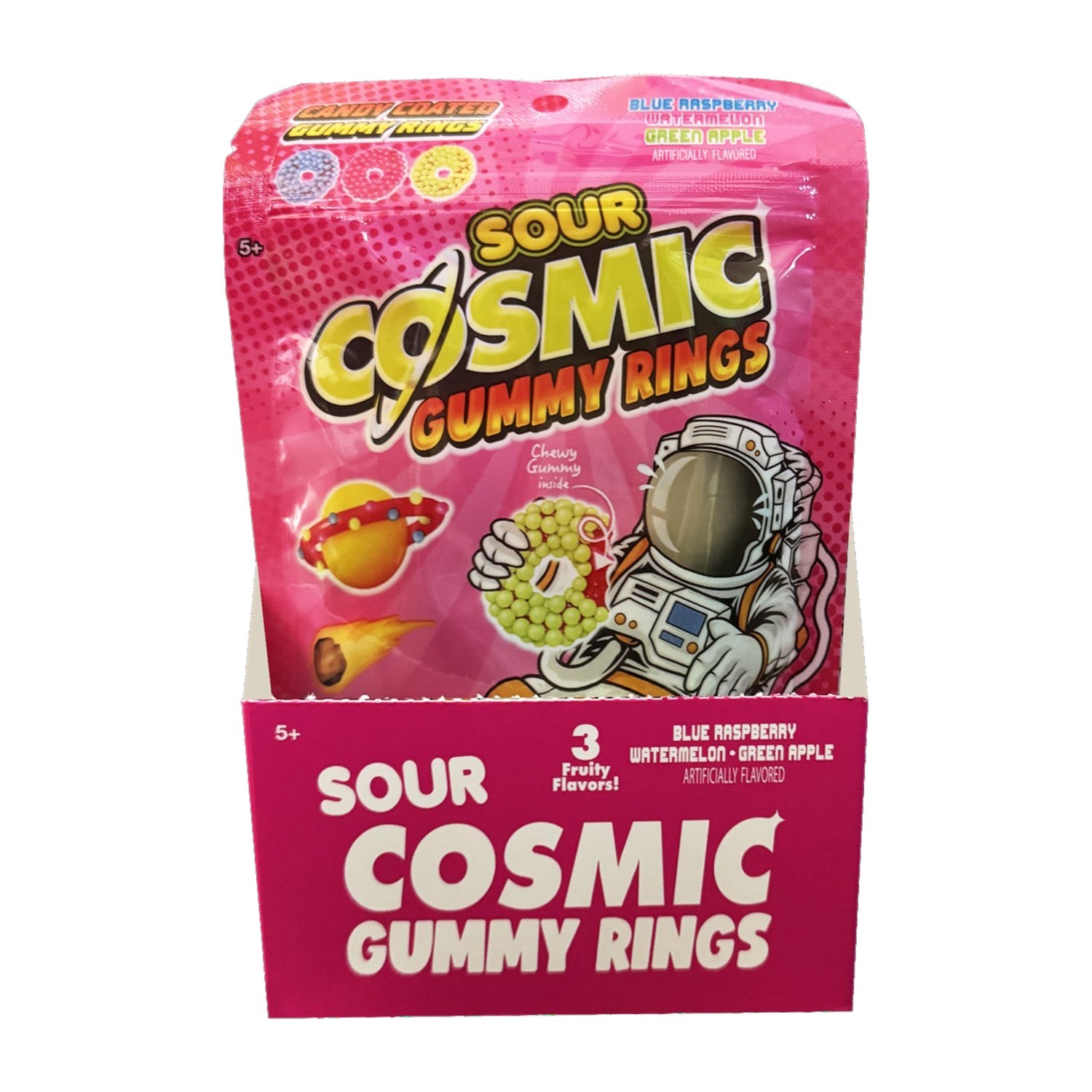 Hilco Sour Cosmic Gummy Rings - 5lb Bulk Candy Bag for Parties, Movie Nights & Snacking