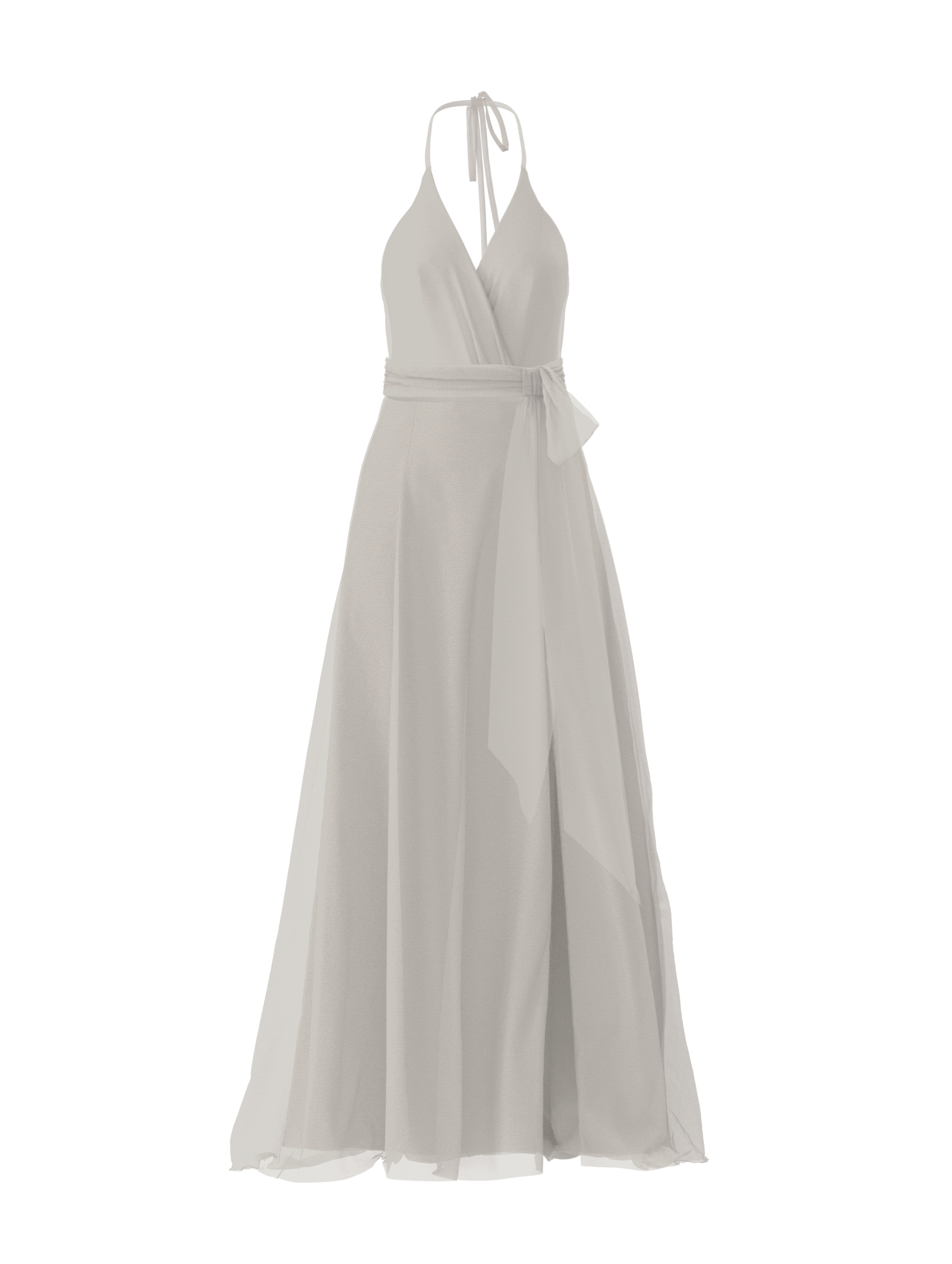 Carmelle Bodice & Arabella Skirt Set with Sash Belt - Elegant Dove White Outfit for Women | Perfect for Weddings, Parties & Special Occasions